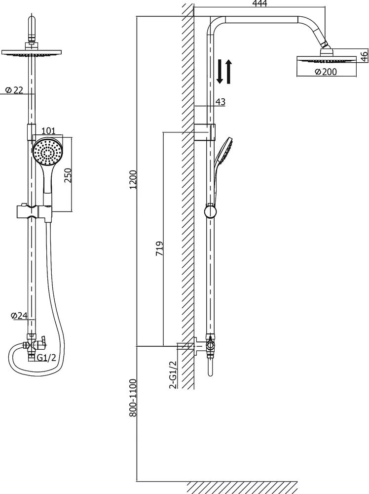 Душевая система Rush Bella BL4535-111
