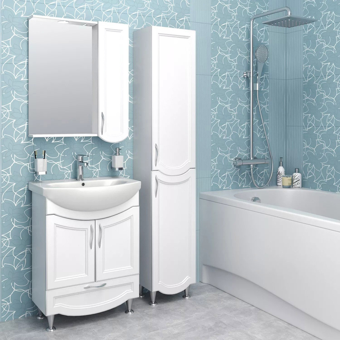 Пенал Runo Неаполь 35х190 правый, белый