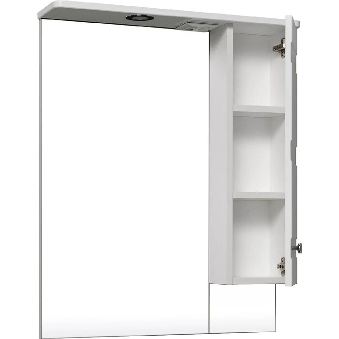Зеркальный шкаф Runo Турин 65х80 правый, белый