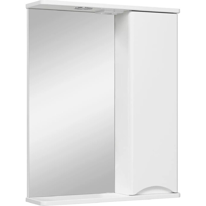 Зеркальный шкаф Runo Афина 60х75 правый, белый