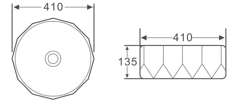 Раковина накладная BelBagno BB1409H301