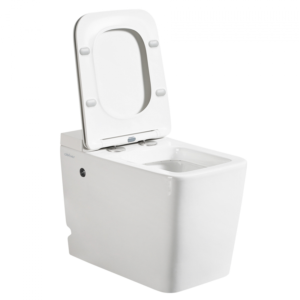 Унитаз Abber Rechteck AC1212P приставной белый с импульсным смывом