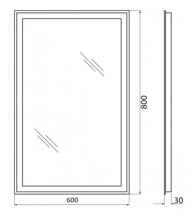 Зеркало BelBagno SPC-GRT 60х80