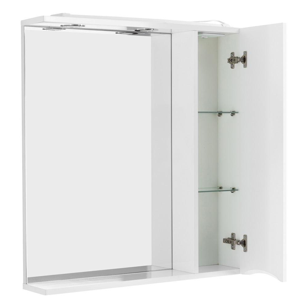 Зеркальный шкаф BelBagno Marino 80 см R, Bianco Lucido