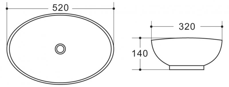 Раковина накладная BelBagno BB1147