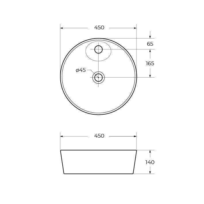 Раковина накладная BelBagno BB1306