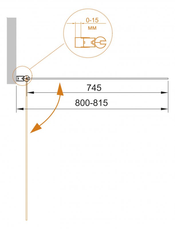 Душевая шторка Cezares ECO-O-V-1-80/140-C-Cr