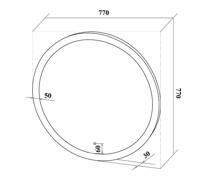 Зеркало Runo с подсветкой D770 Руан Led