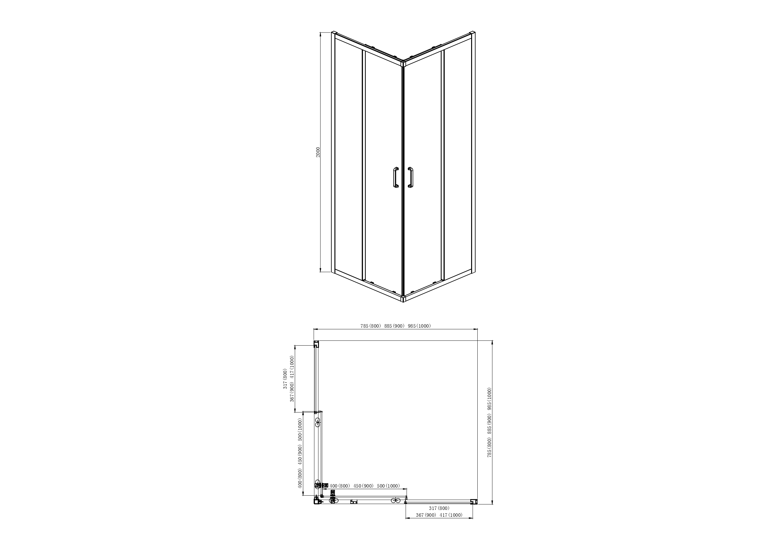 Душевой уголок Aquatek AQ ARI KV 10020GM 100х100 см