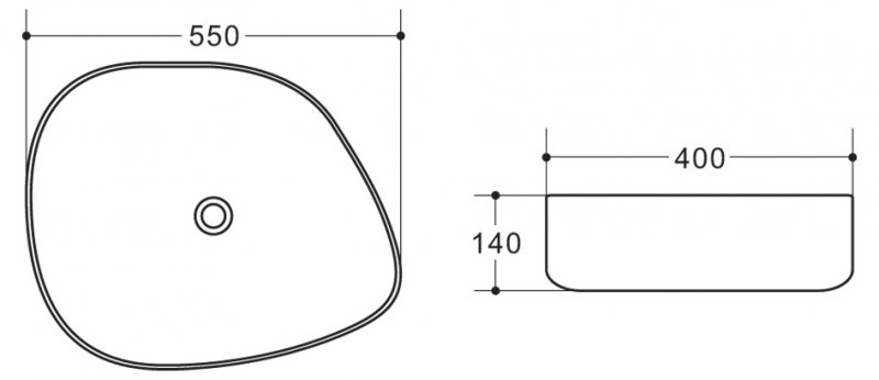 Раковина накладная BelBagno BB1435