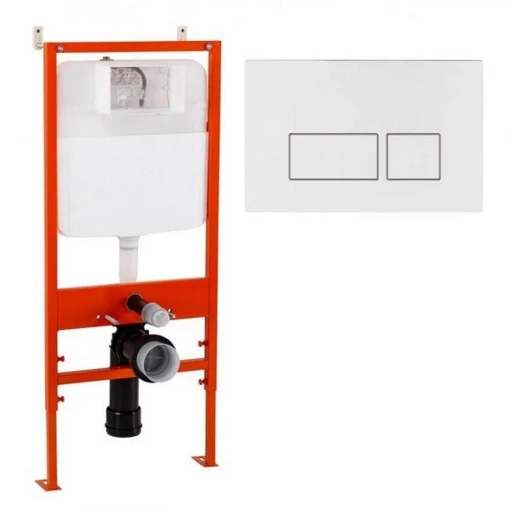 Инсталляция для подвесного унитаза BelBagno BB026/BB042BL с панелью смыва