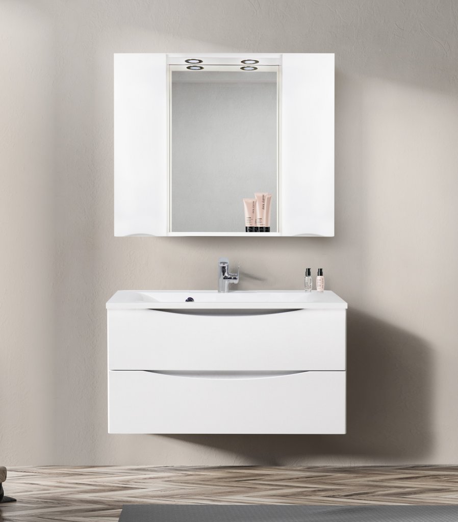 Зеркальный шкаф BelBagno Marino 120 см, Bianco Lucido