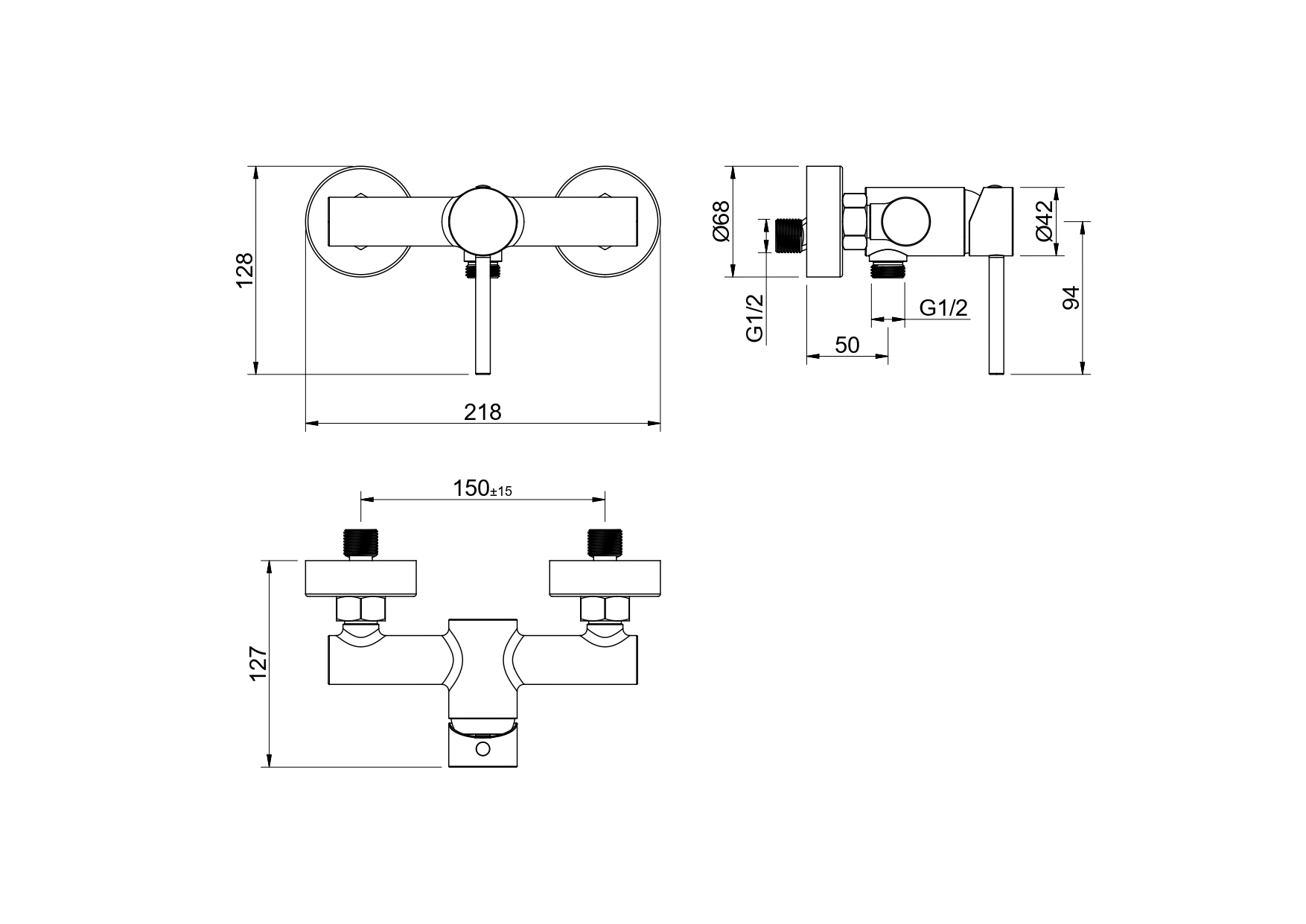 Смеситель Aquatek Европа AQ1360CR для душа