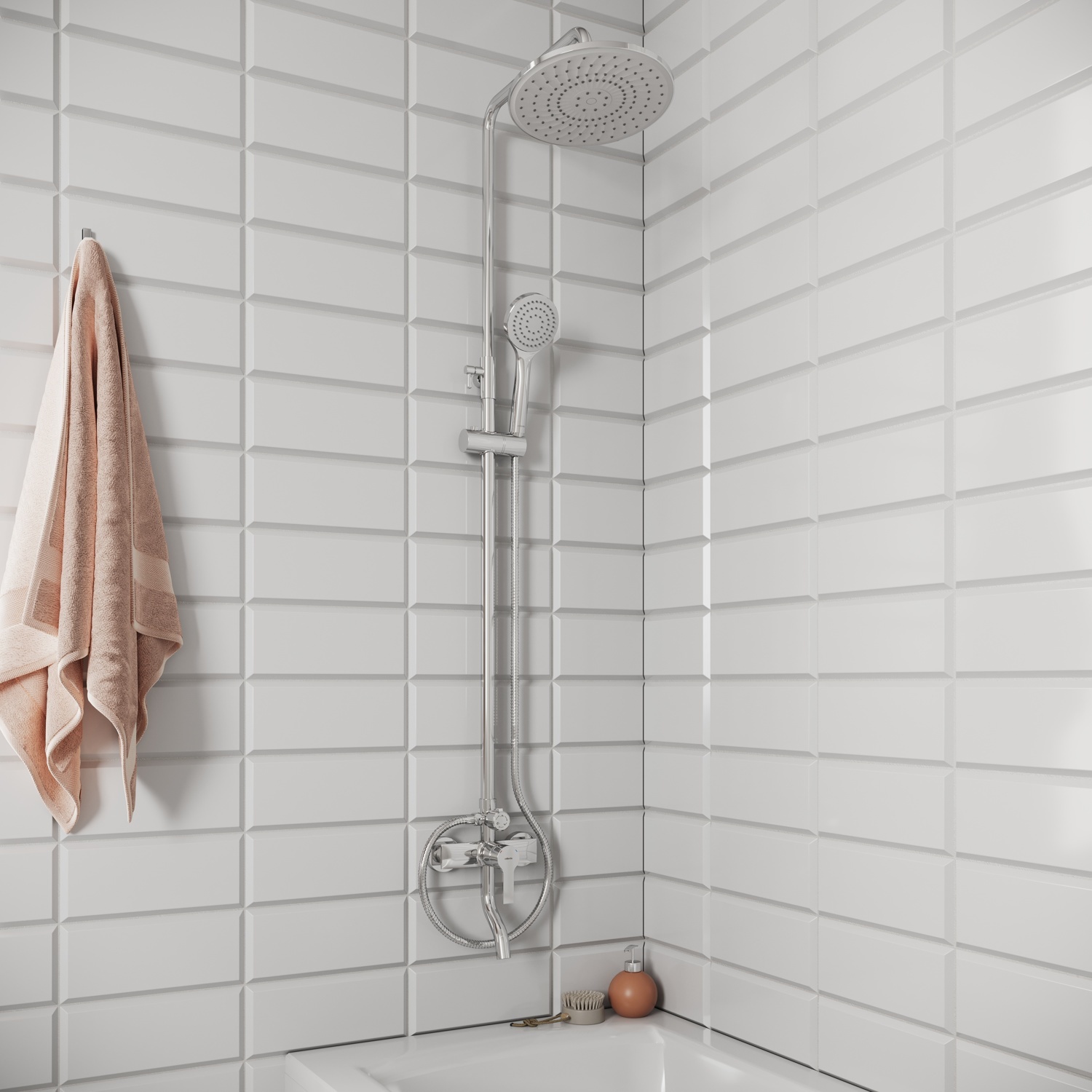 Душевая стойка Milardo Stripe STRSB1FM06