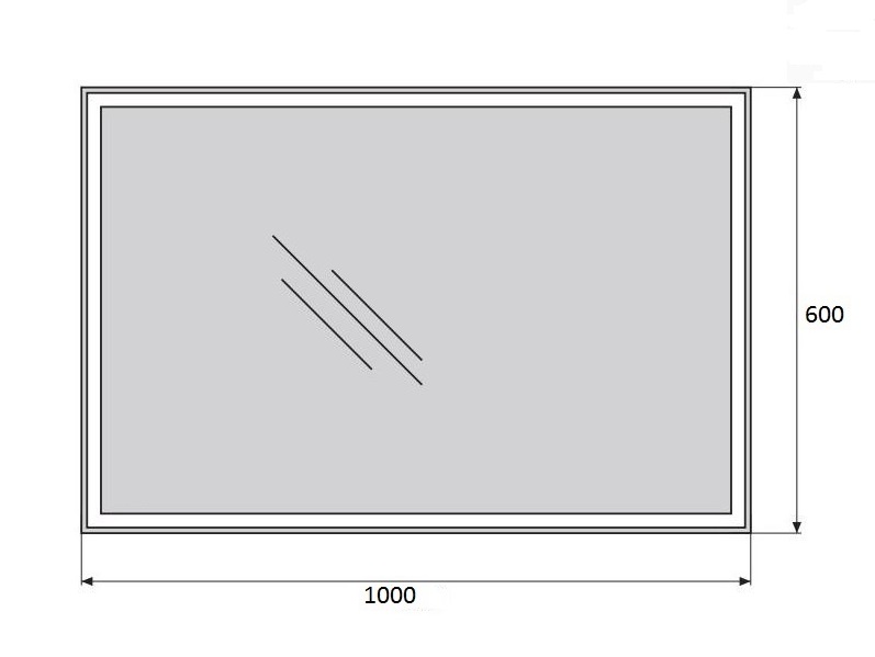 Зеркало BelBagno SPC-GRT 100х60