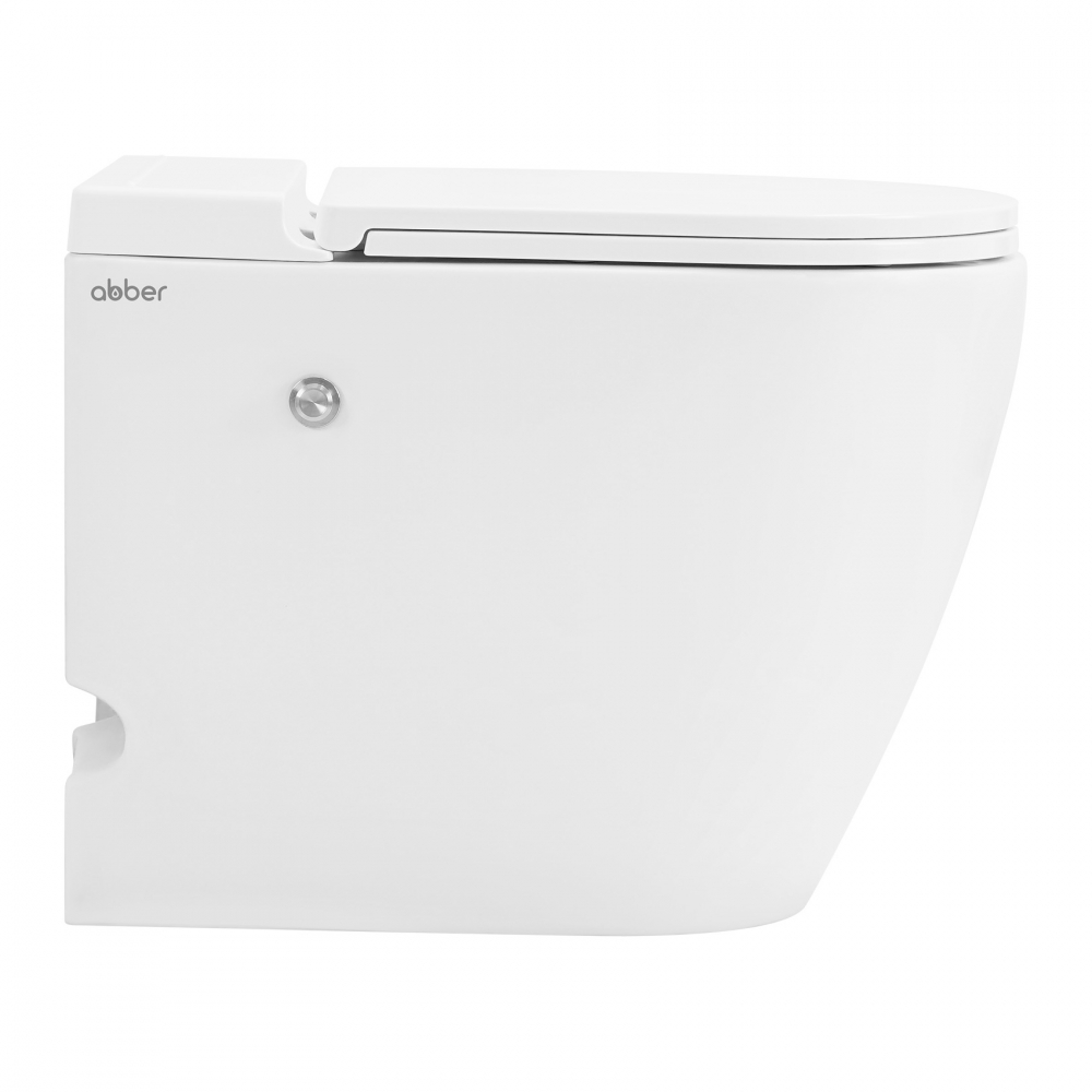 Унитаз Abber Bequem AC1115P приставной белый с импульсным смывом