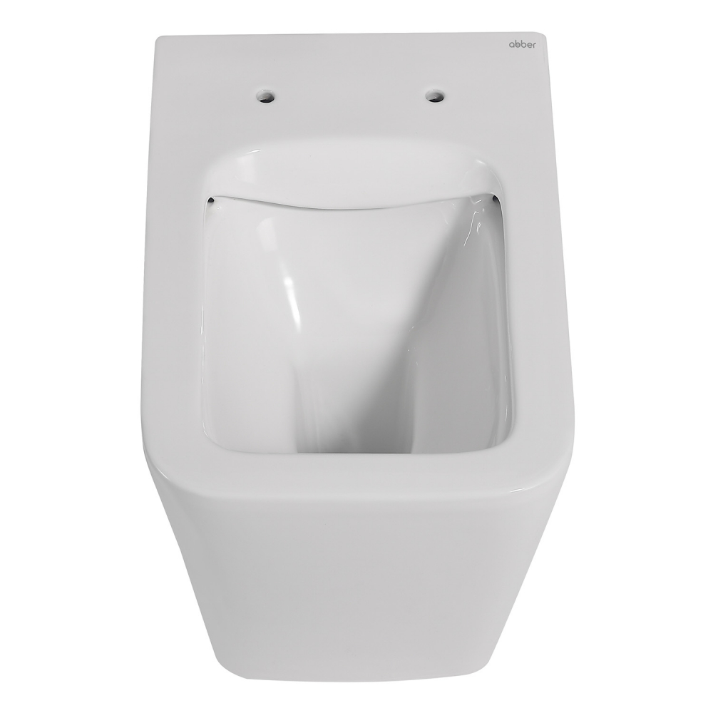 Унитаз Abber Rechteck AC1211 приставной белый, безободковый