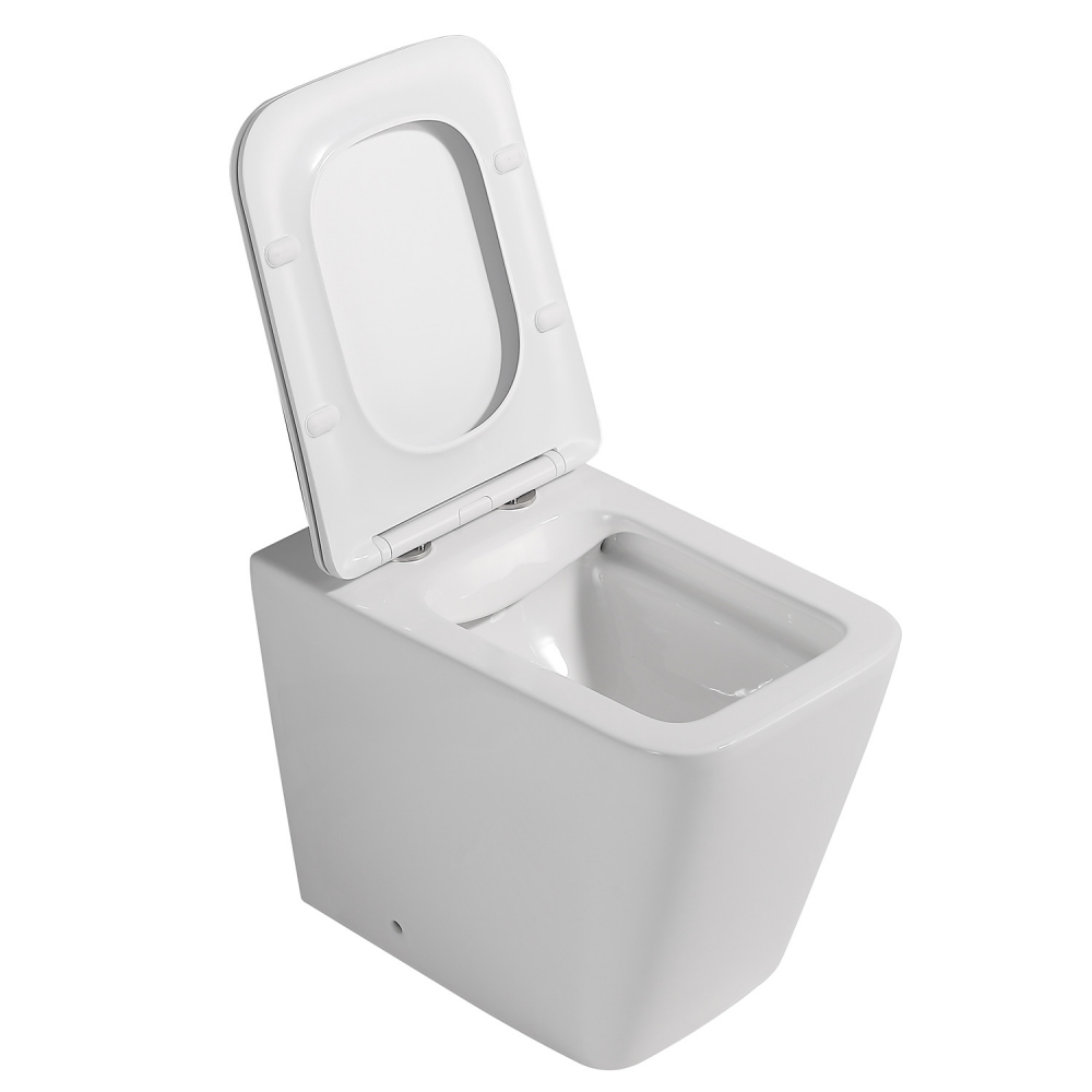 Унитаз Abber Rechteck AC1211 приставной белый, безободковый