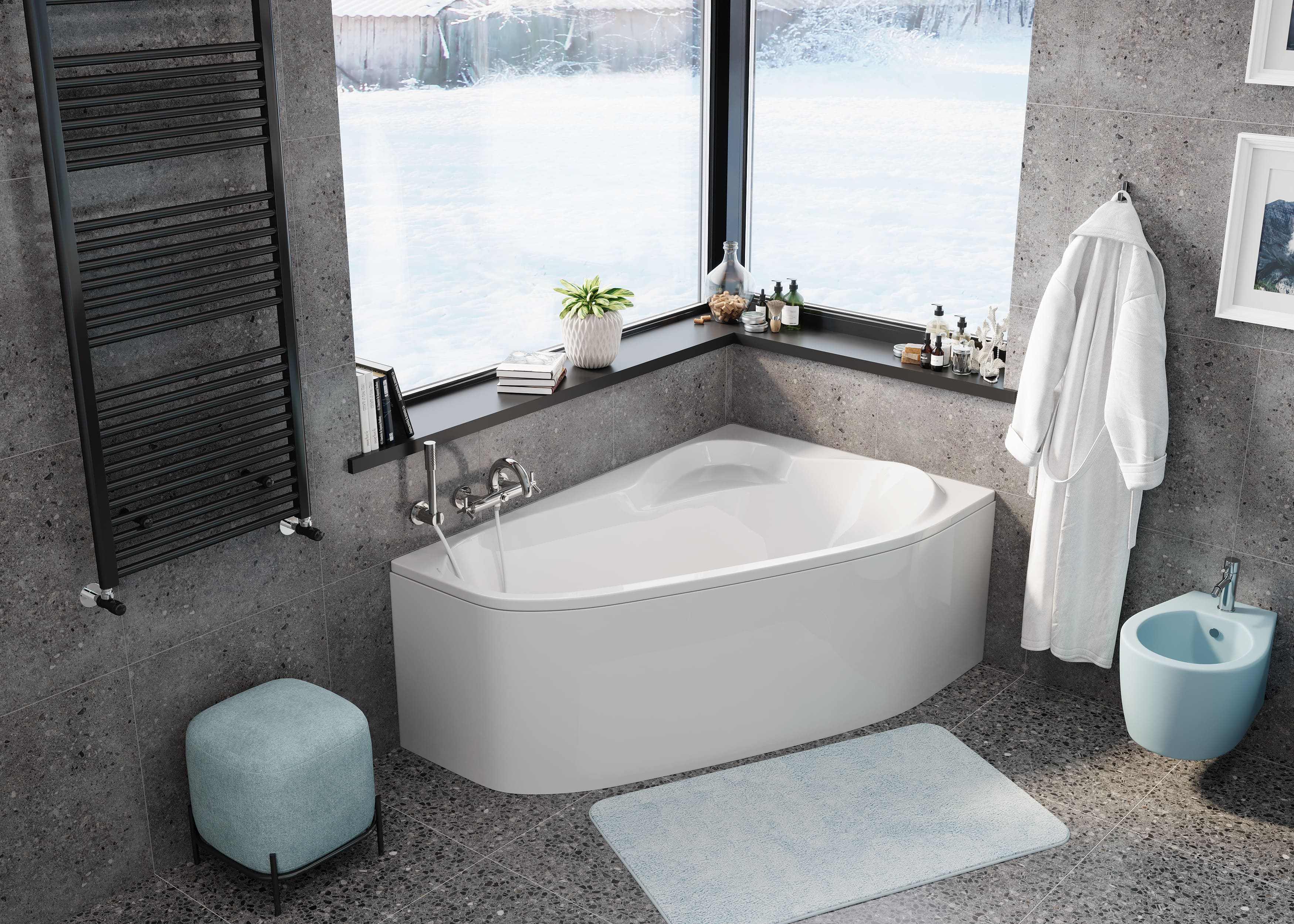 Акриловая ванна VAGNERPLAST Selena VPBA163SEL3PX-04 160х105 Right