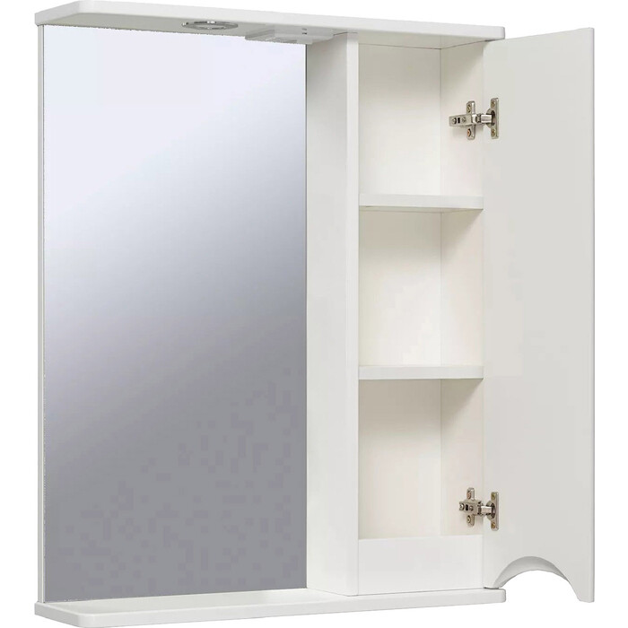 Зеркальный шкаф Runo Афина 60х75 правый, белый