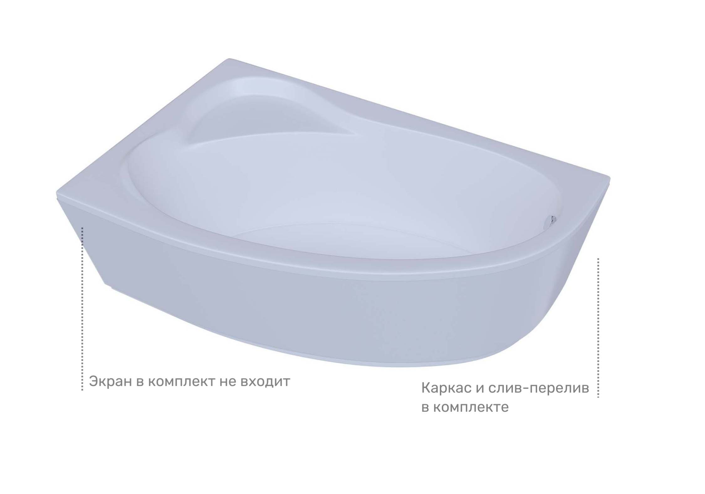 Акриловая ванна Aquatek Фиджи FID170-0000009 170х110 см левая