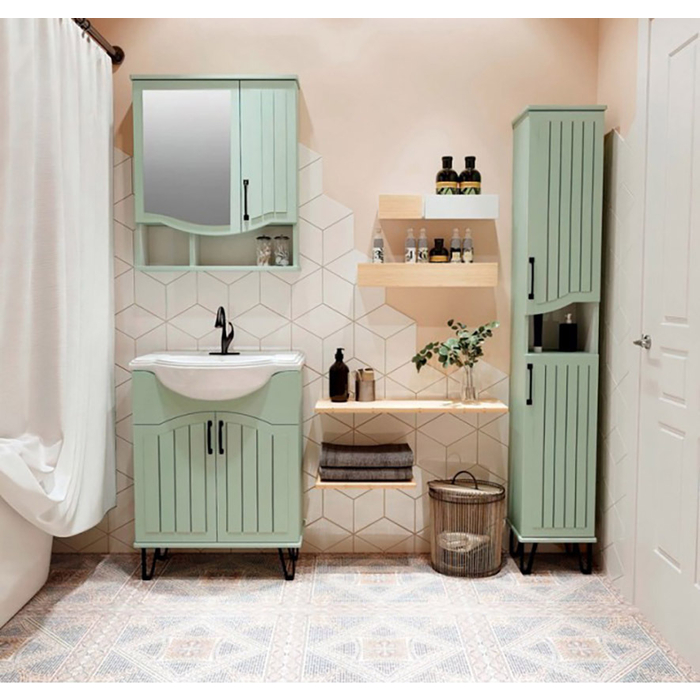 Тумба под раковину Runo Марсель 64х31 мята