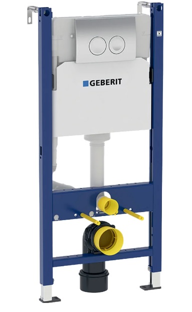 Система инсталляции для унитазов Geberit UP100 458.124.21.1S с кнопкой смыва хром