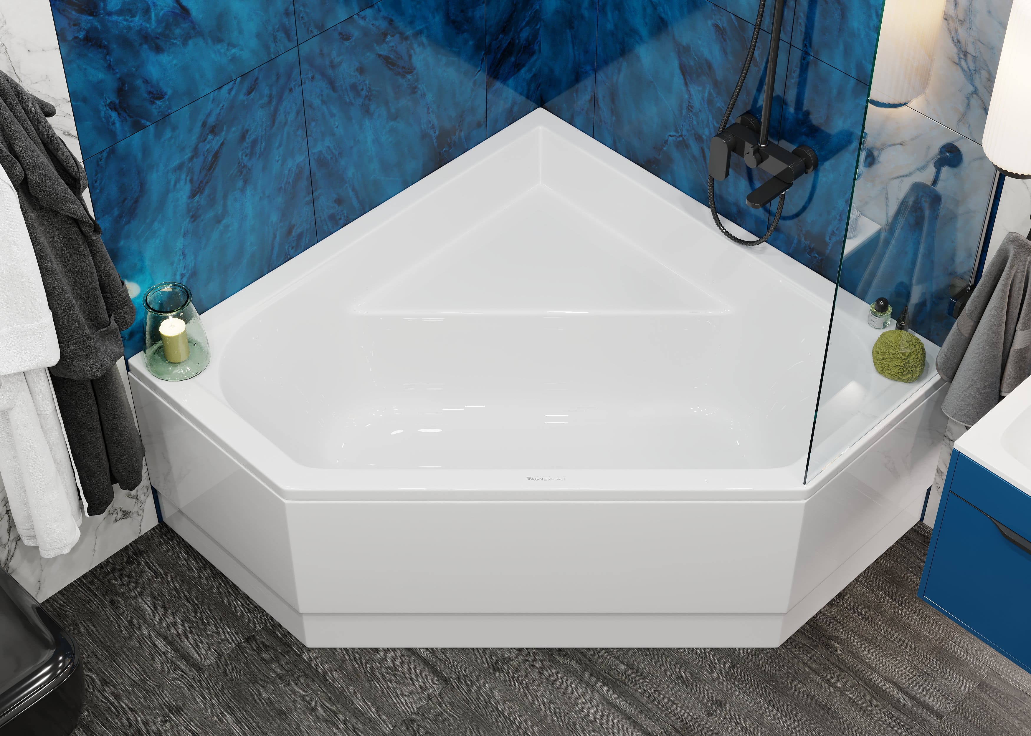Акриловая ванна VAGNERPLAST Cavallo corner VPBA140CAV3X-04 140x140