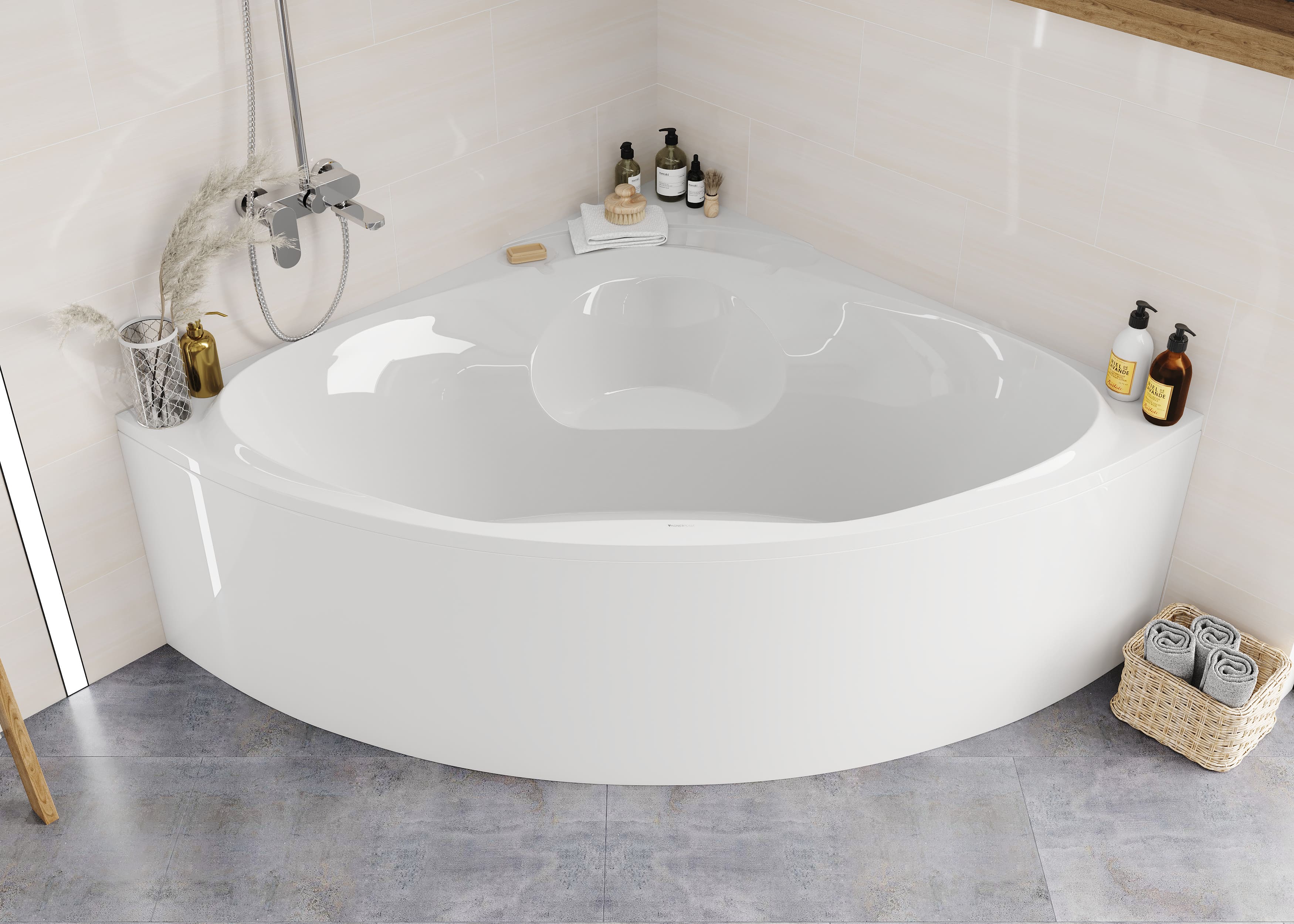 Акриловая ванна VAGNERPLAST Athena VPBA150ATH3E-04 150х150