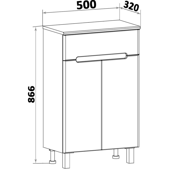 Комод Runo Парма 50 белый