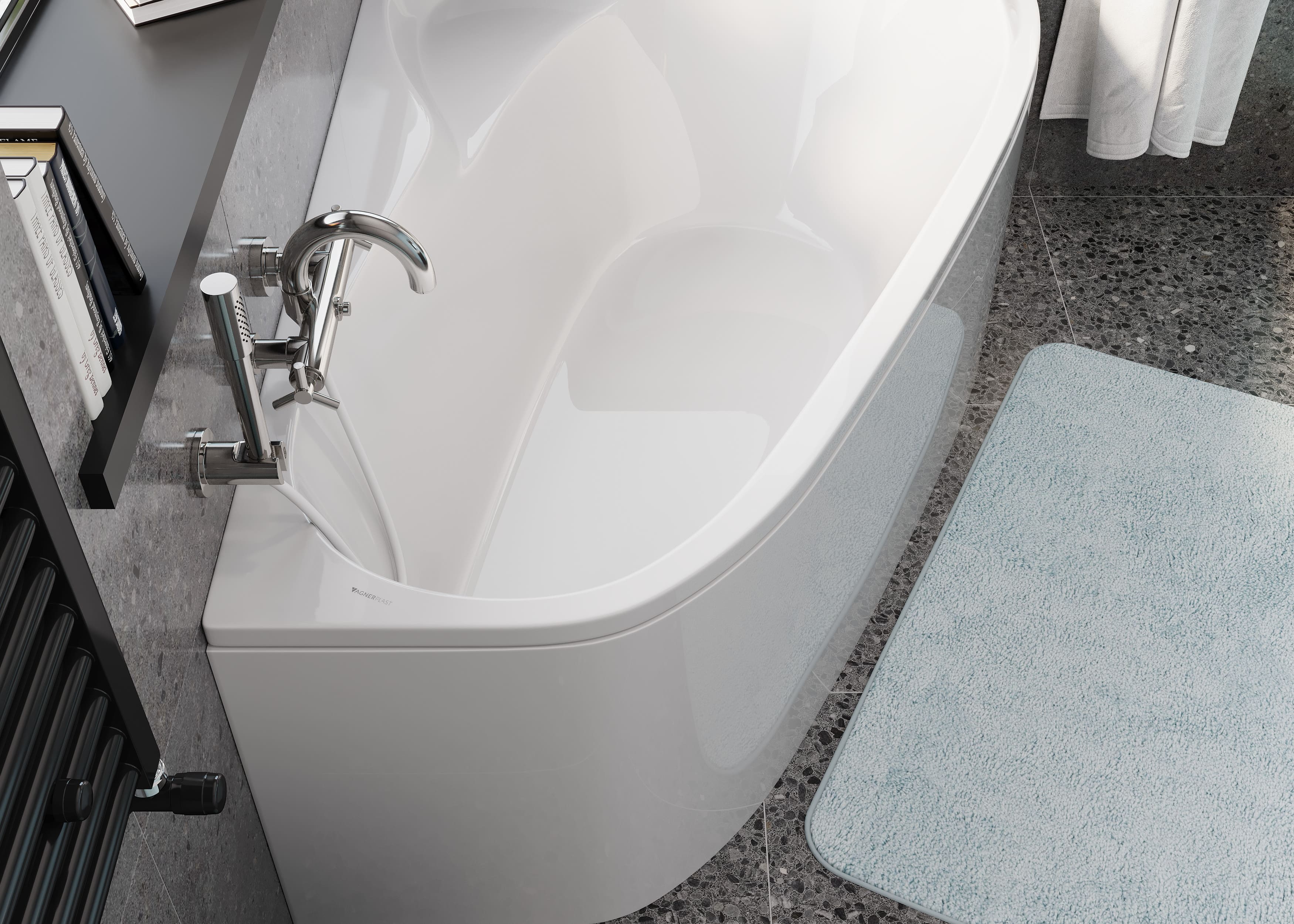 Акриловая ванна VAGNERPLAST Selena VPBA163SEL3PX-04 160х105 Right