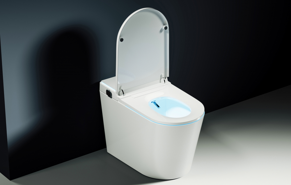 Электронный унитаз-биде Abber Bequem AC1117S приставной белый