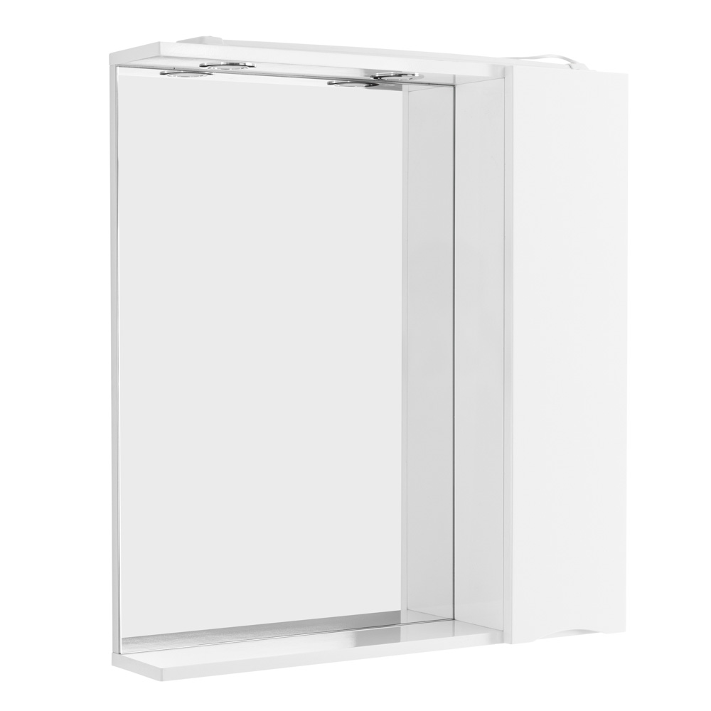 Зеркальный шкаф BelBagno Marino 80 см R, Bianco Lucido