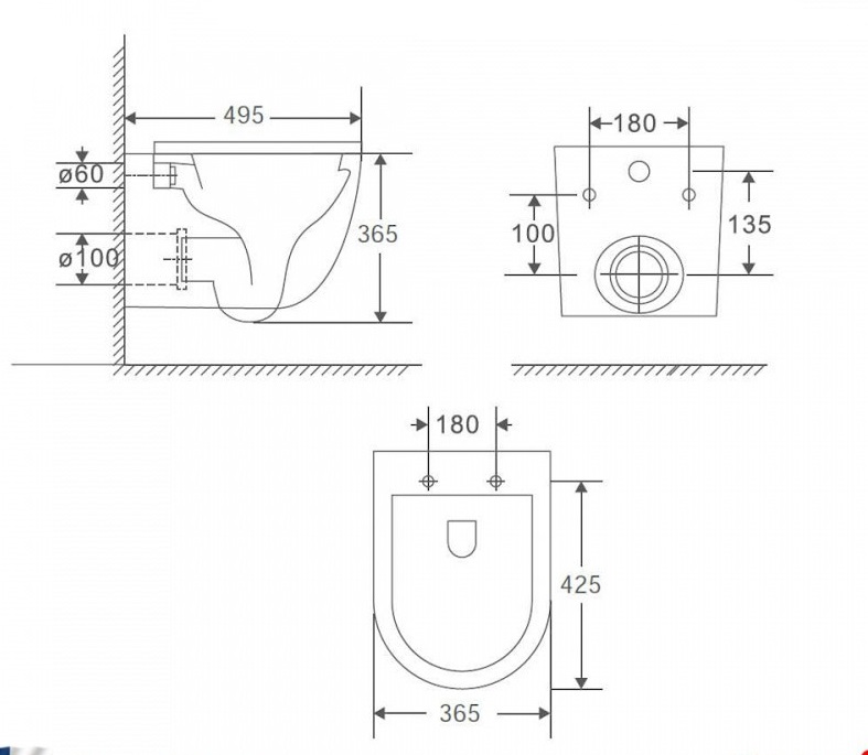 Унитаз подвесной ALPEN Gloria ALP2440111