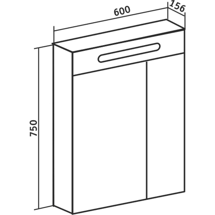 Зеркальный шкаф Runo Парма 60х75 белый