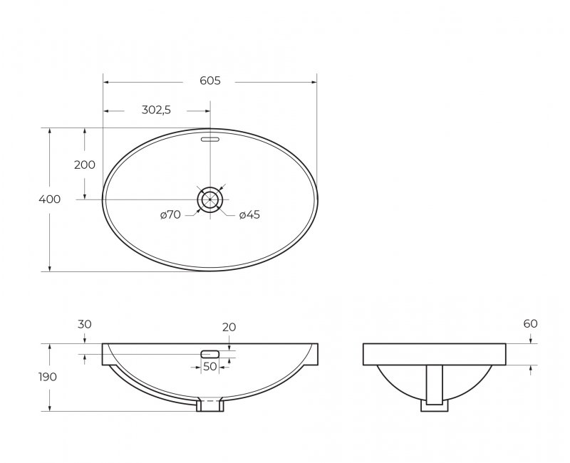 Раковина накладная BelBagno BB1004