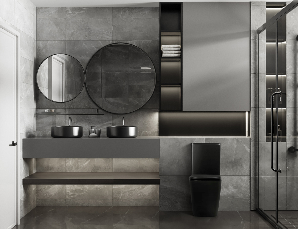 Унитаз Abber Rechteck AC1210TMB компакт черный матовый, безободковый, смыв торнадо