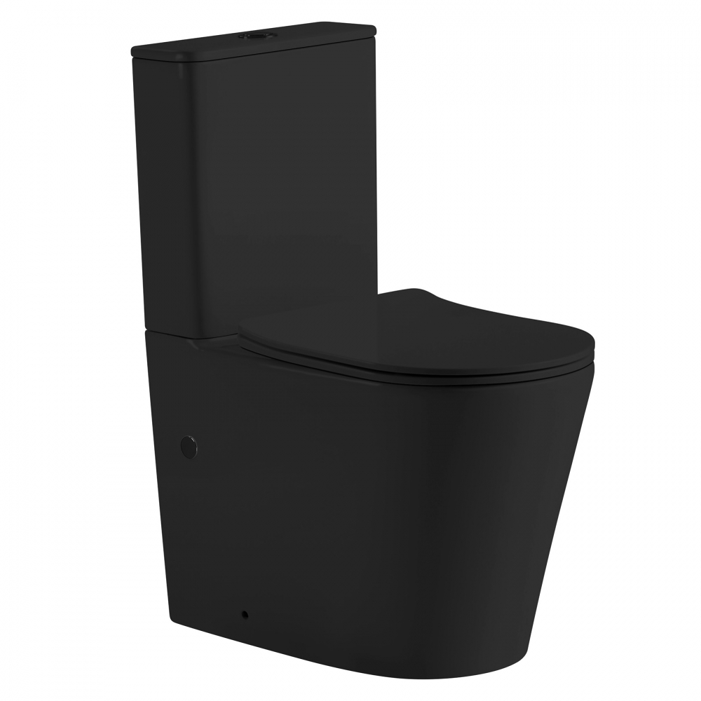 Унитаз Abber Bequem AC1112TMB компакт черный матовый, безободковый, смыв торнадо