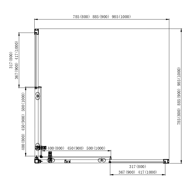 Душевой уголок Aquatek AQ ARI KV 10020GM 100х100 см