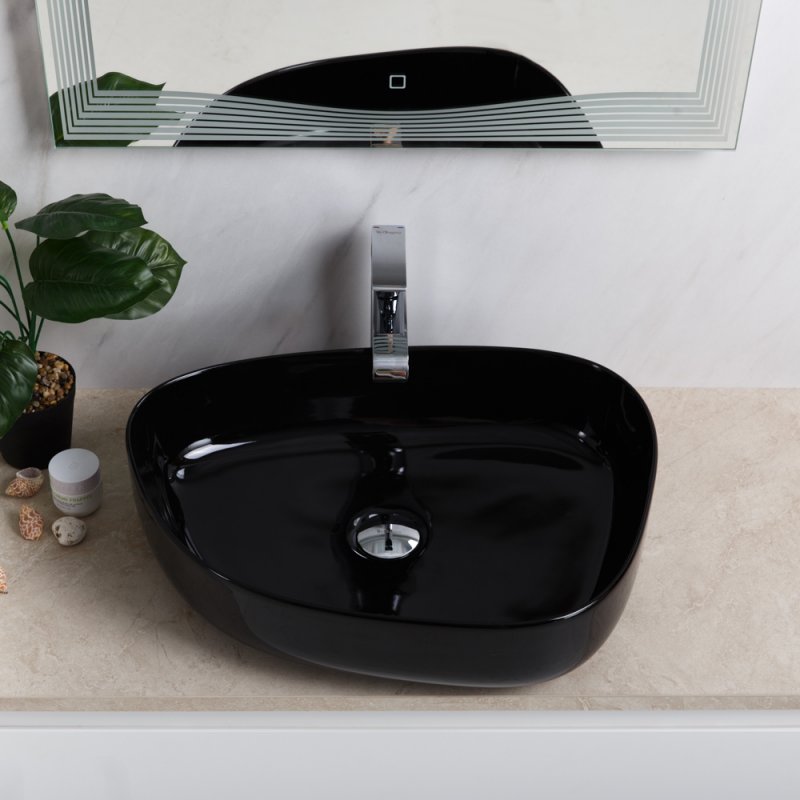 Раковина накладная BelBagno BB1435-NERO