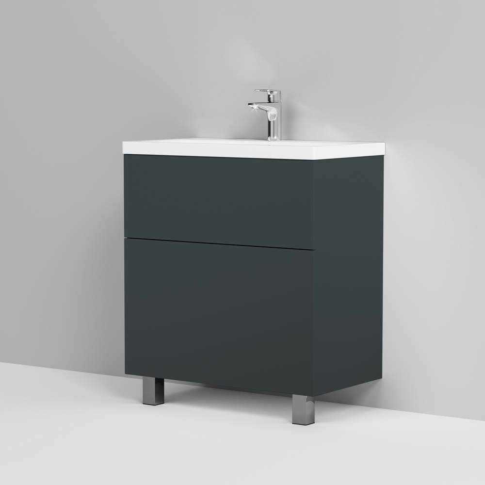 Мебель для ванной напольная AM.PM Gem 75 см графит