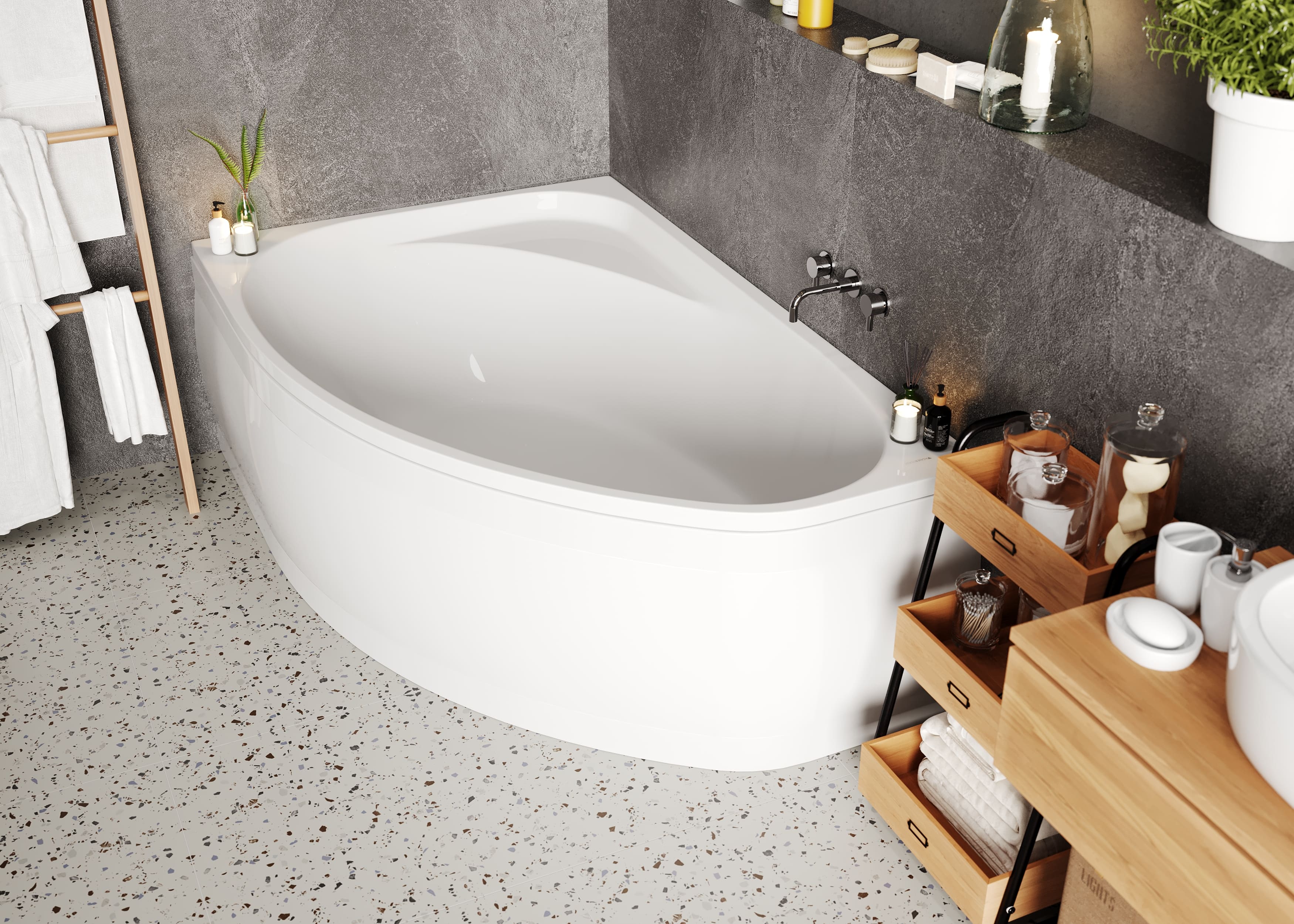 Акриловая ванна VAGNERPLAST Hapi VPBA170HAP3LX-04 170х110 Left