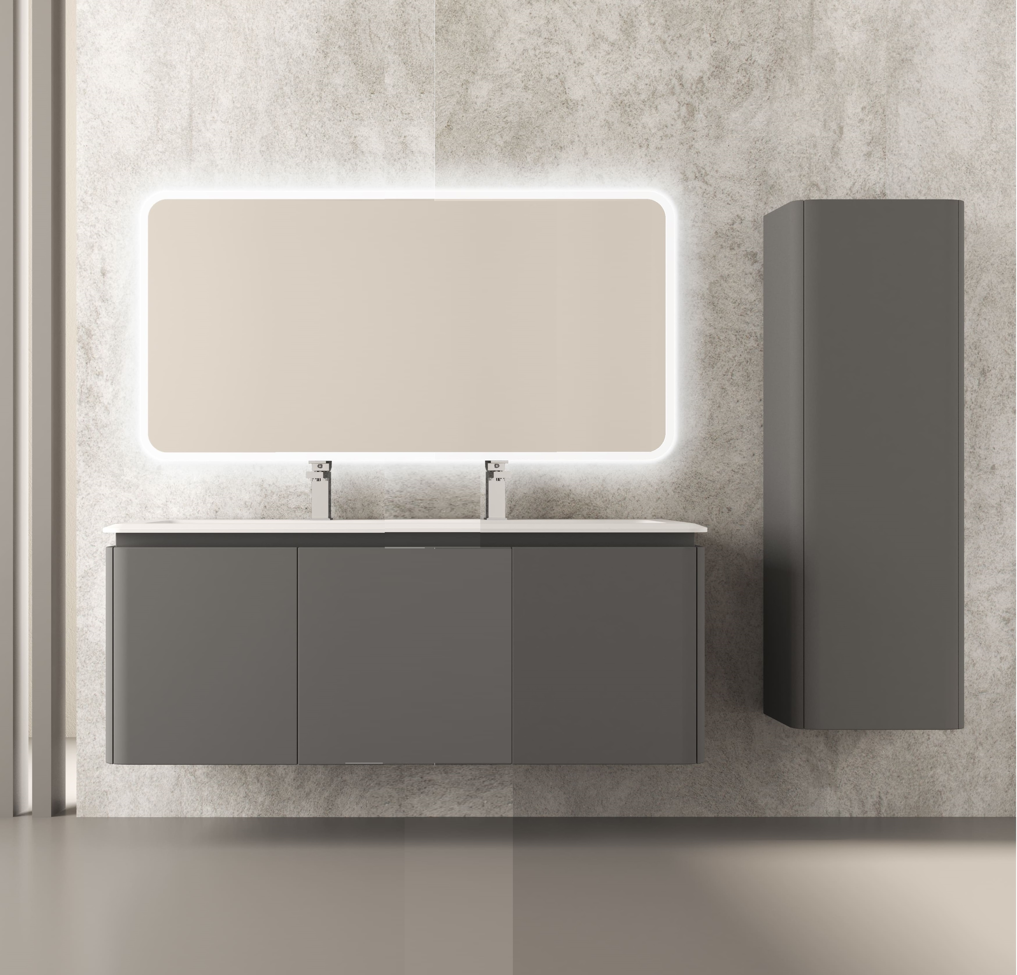 Тумба под раковину Cezares STYLUS 140см 55233 Grigio nuvola