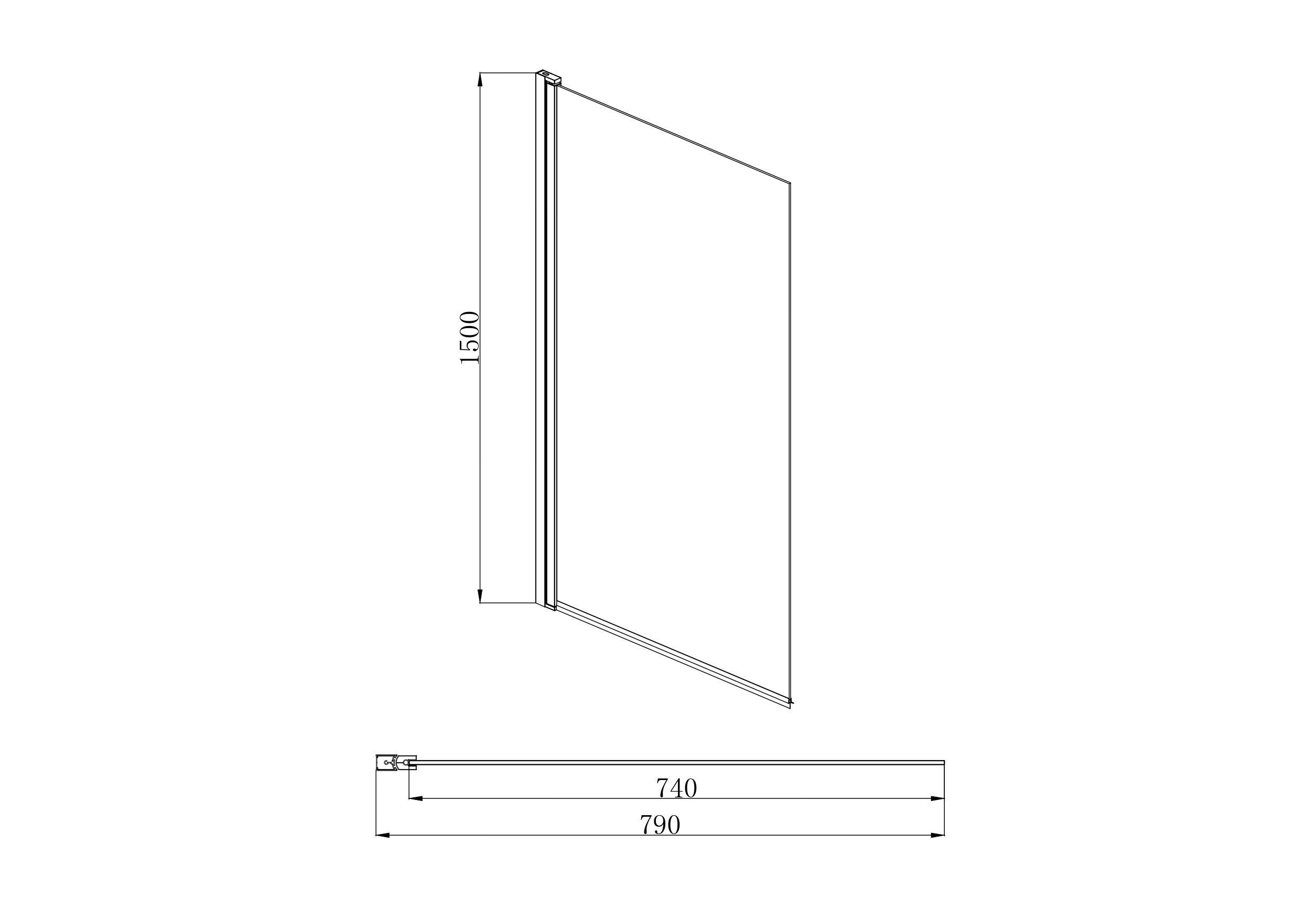 Шторка на ванну Aquatek AQ DEL SBA 08015GM 80х150 см