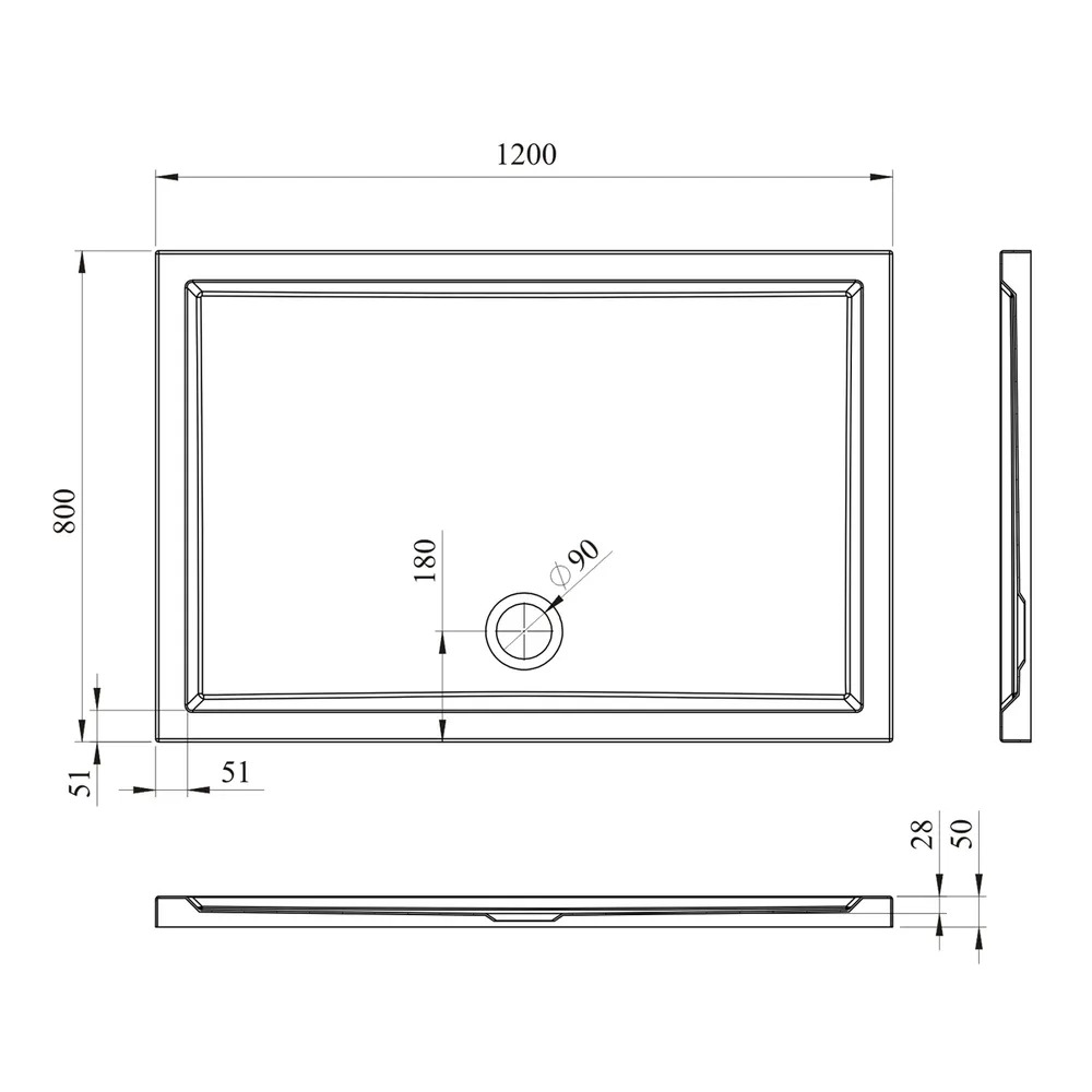 Акриловый душевой поддон Lavinia Boho One 37017120 120х80 см