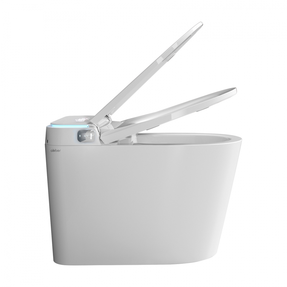 Электронный унитаз-биде Abber Bequem AC1117S приставной белый
