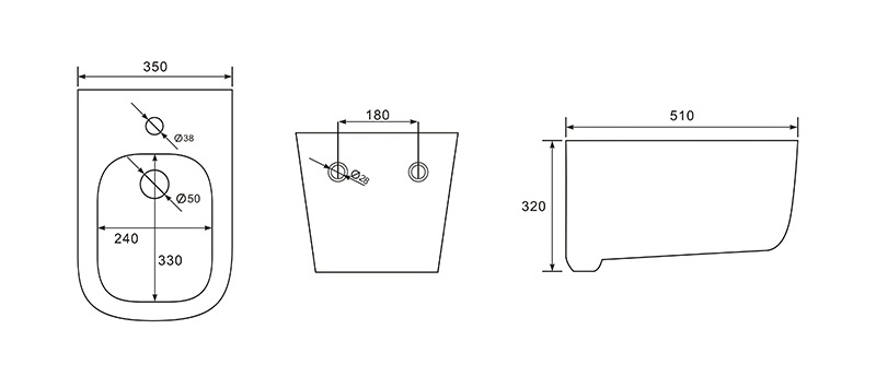 Подвесное биде Aquatek Лугано AQ1002-00