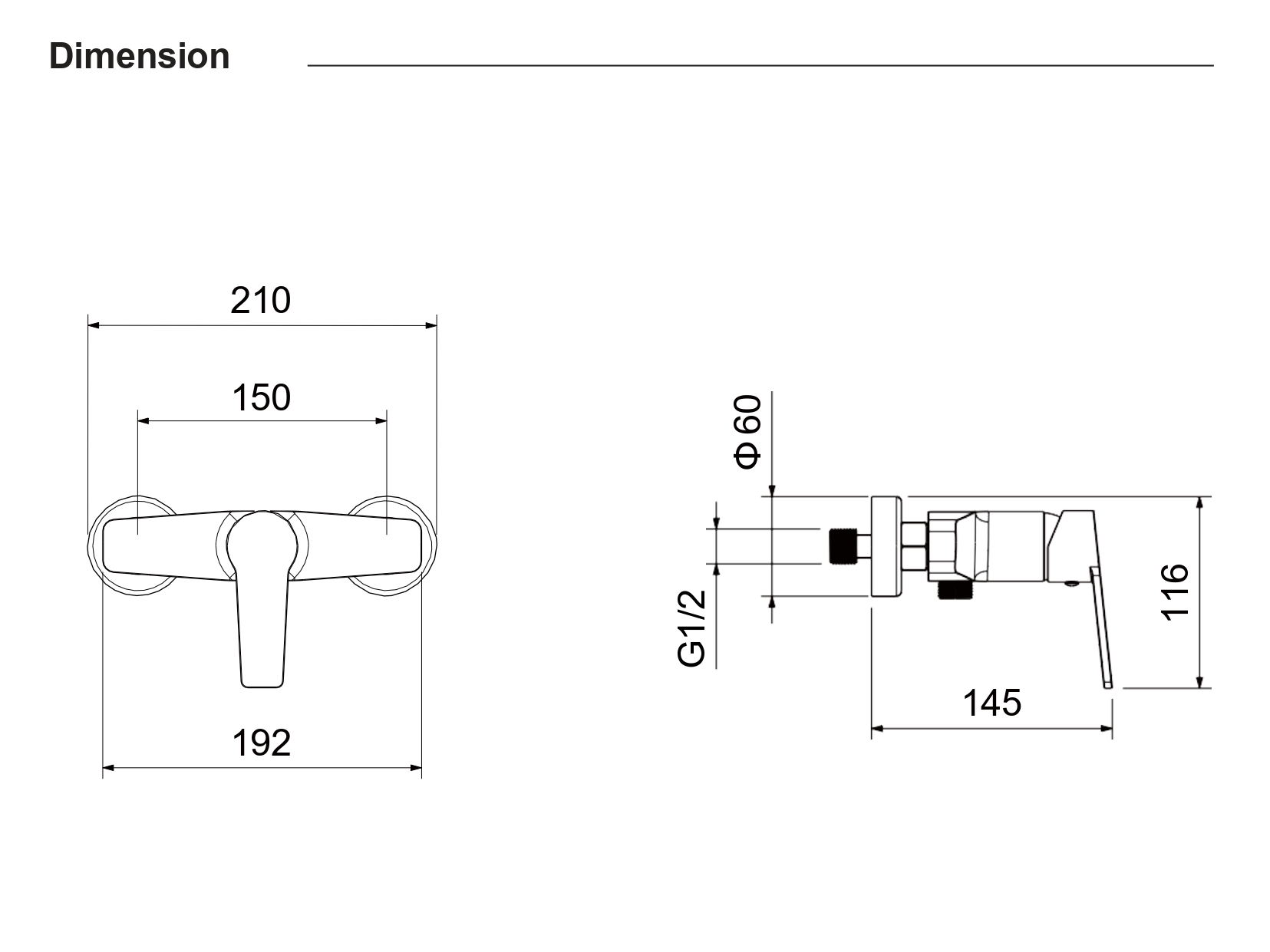 Смеситель Aquatek Лугано AQ1760CR для душа