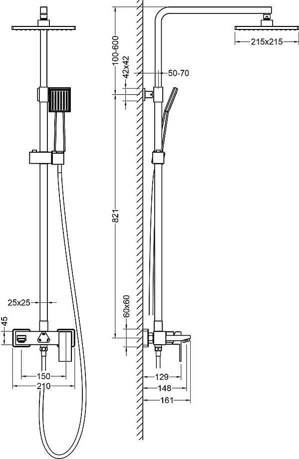 Душевая система Timo Selene SX-1030/17
