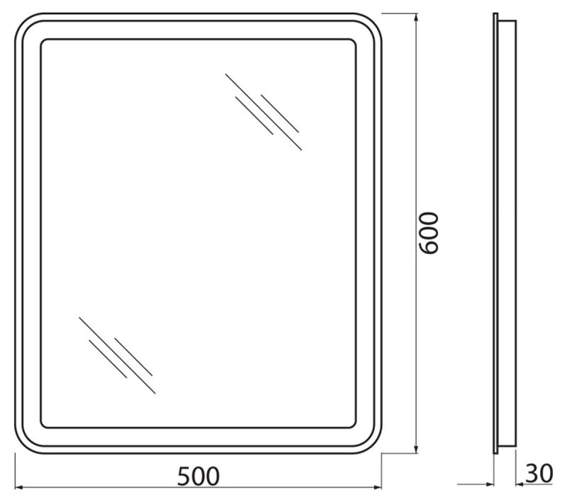 Зеркало BelBagno SPC-MAR 50х60